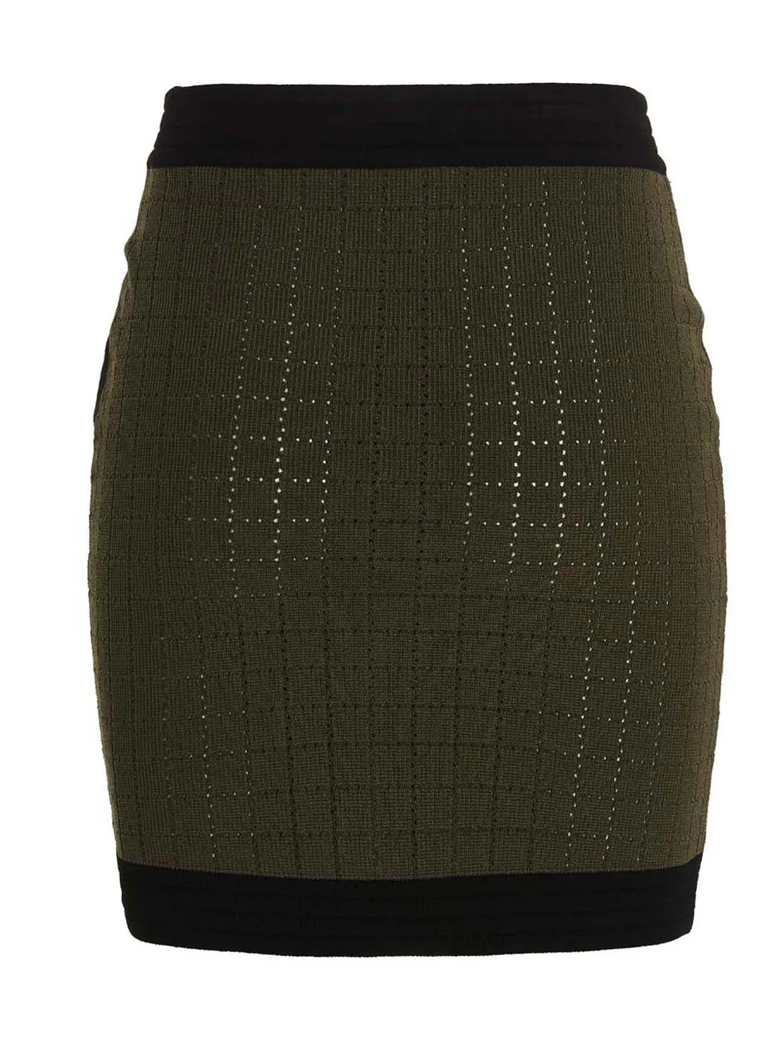 Balmain Zip-Up Knitted Mini Skirt