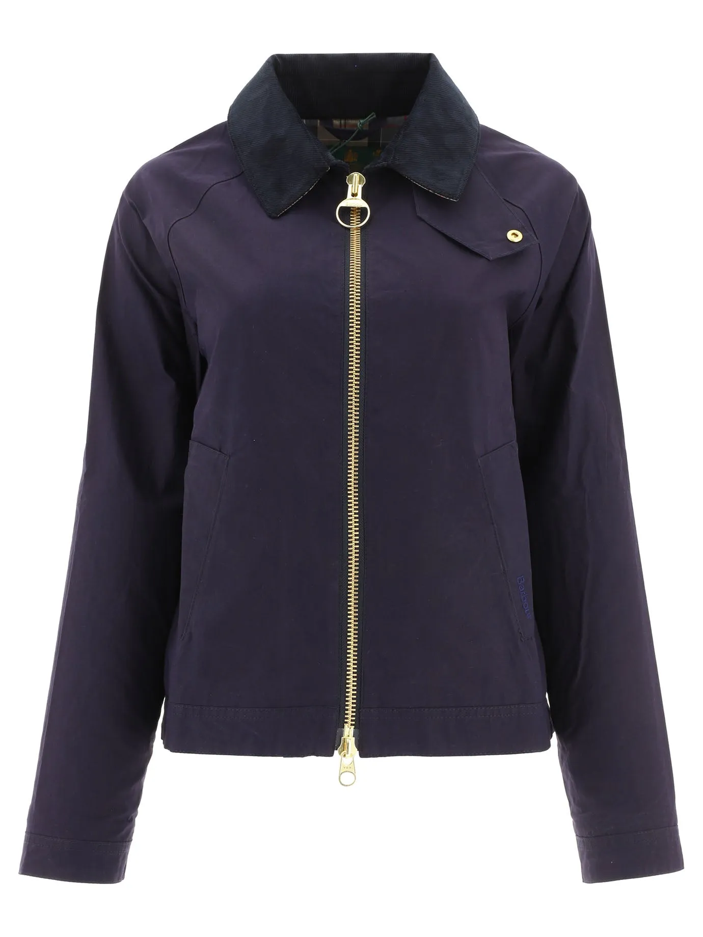 Barbour Logo Embroidered Zipped Jacket