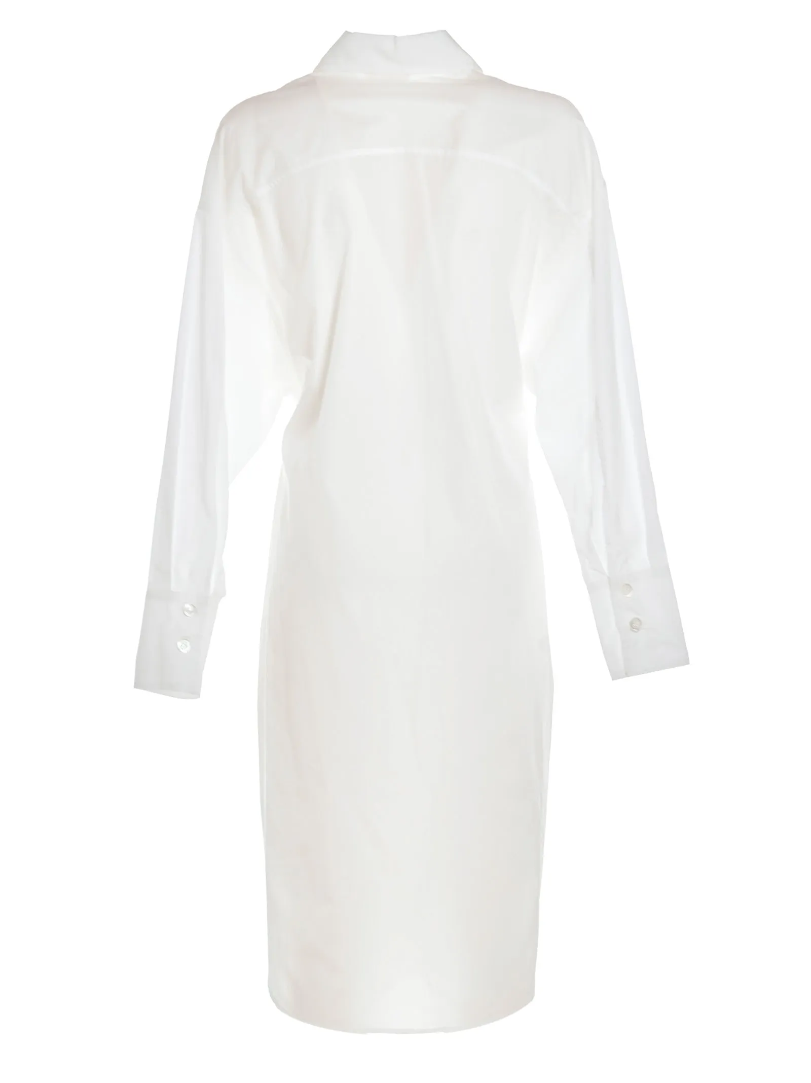 Barena Tie-Waist Buttoned Midi Shirt Dress