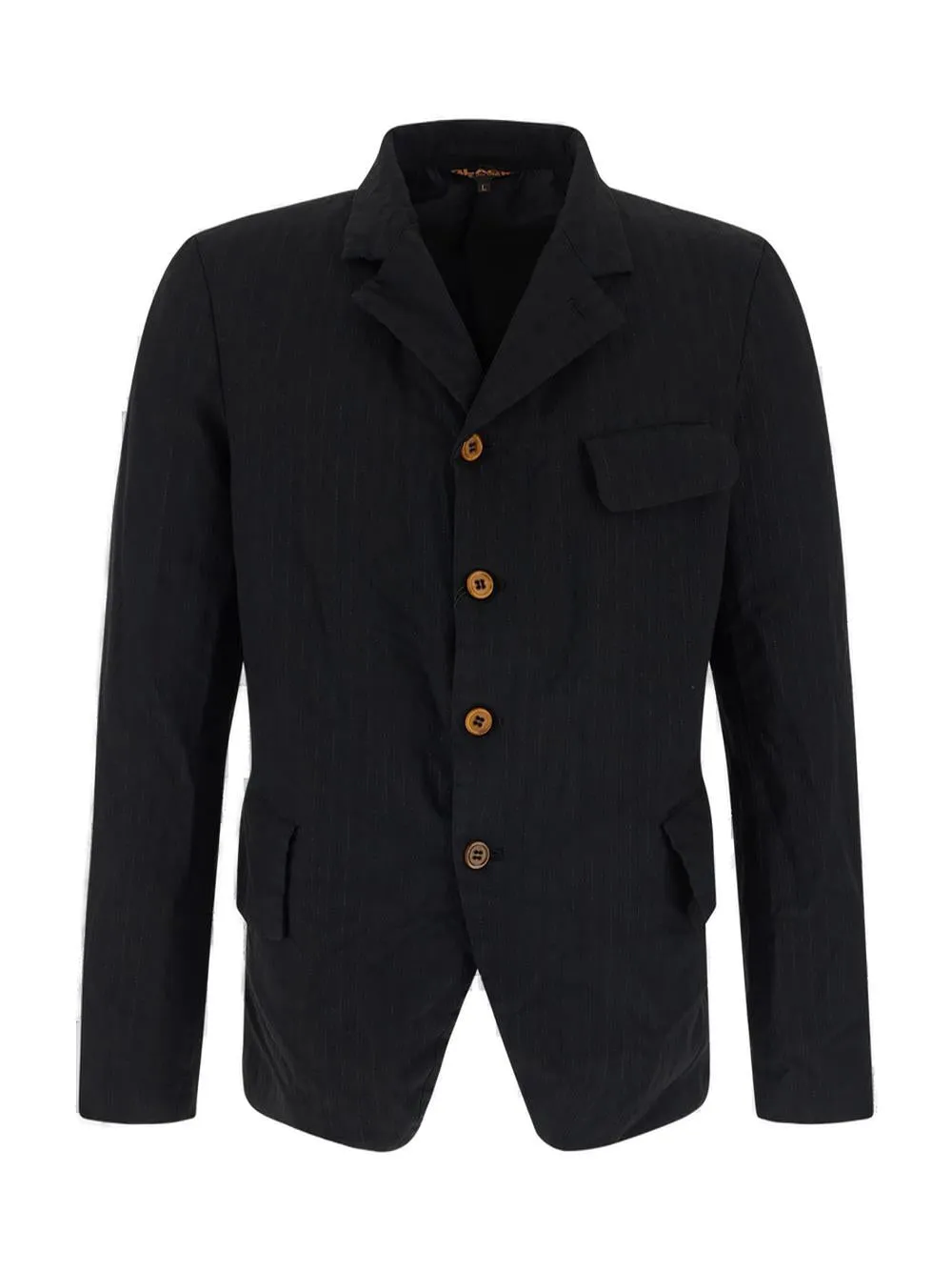 Black Comme des Garons Button-Down Jacket
