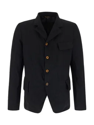 Black Comme des Garons Button-Down Jacket