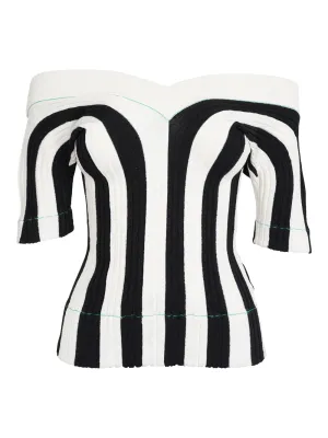 Bottega Veneta Rib-Knit Striped Top