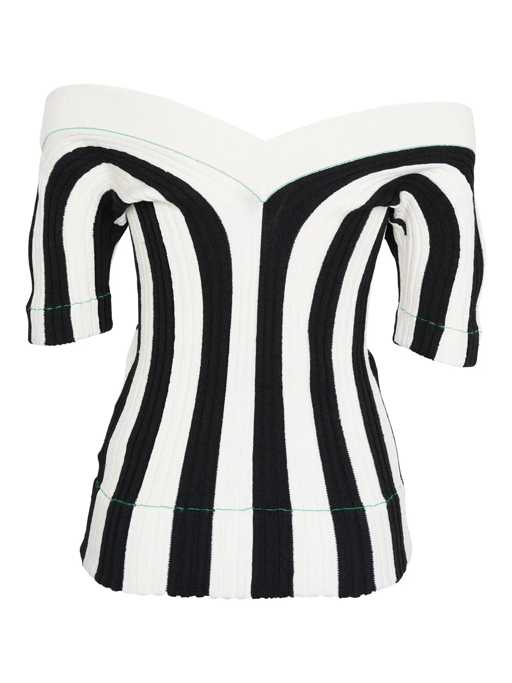 Bottega Veneta Rib-Knit Striped Top