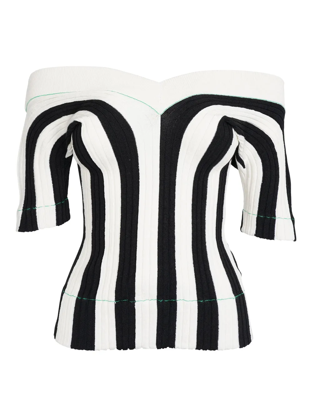 Bottega Veneta Rib-Knit Striped Top