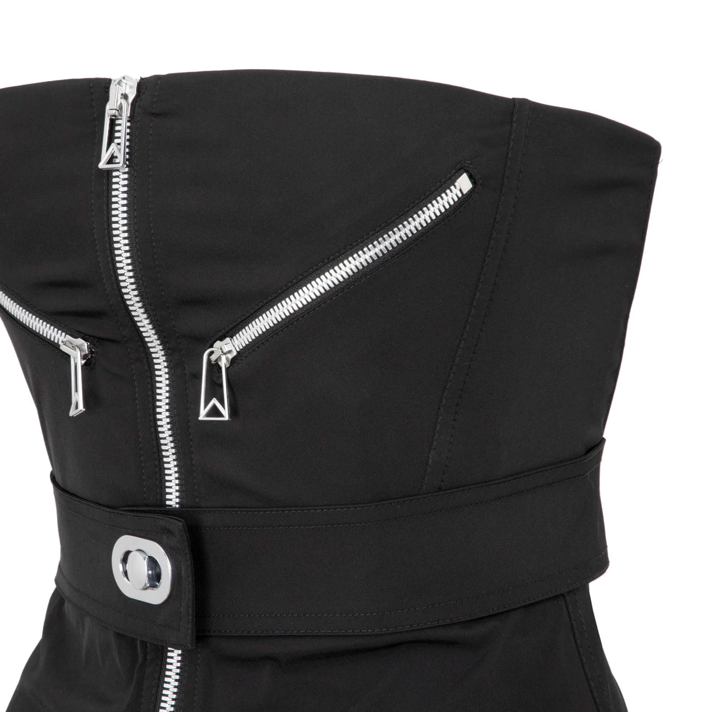 Bottega Veneta Zip-Detail Strapless Dress
