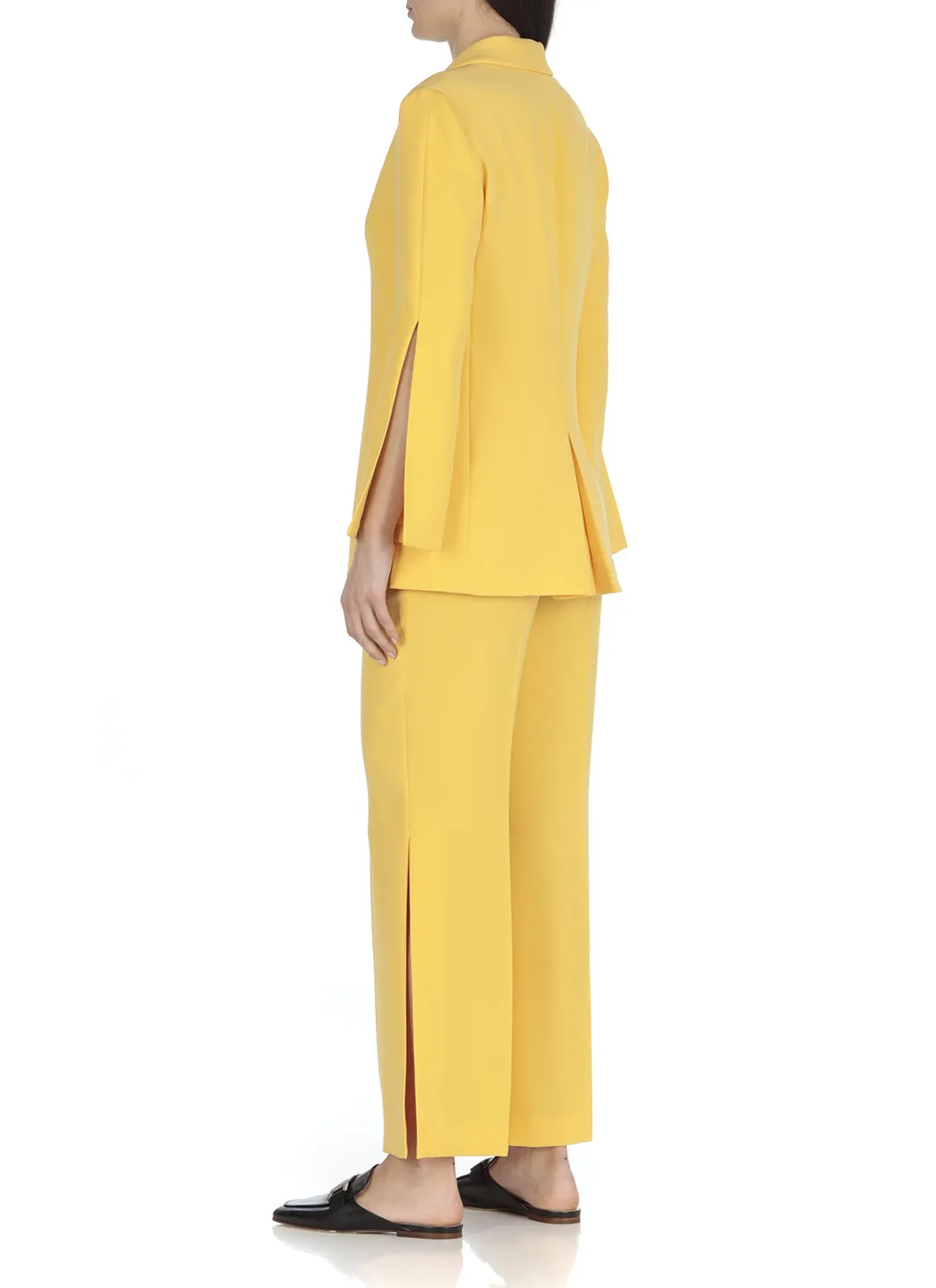 Boutique Moschino Side-Slit Flared Tailored Trousers
