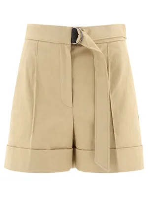 Brunello Cucinelli Belted Pleat Detail Shorts