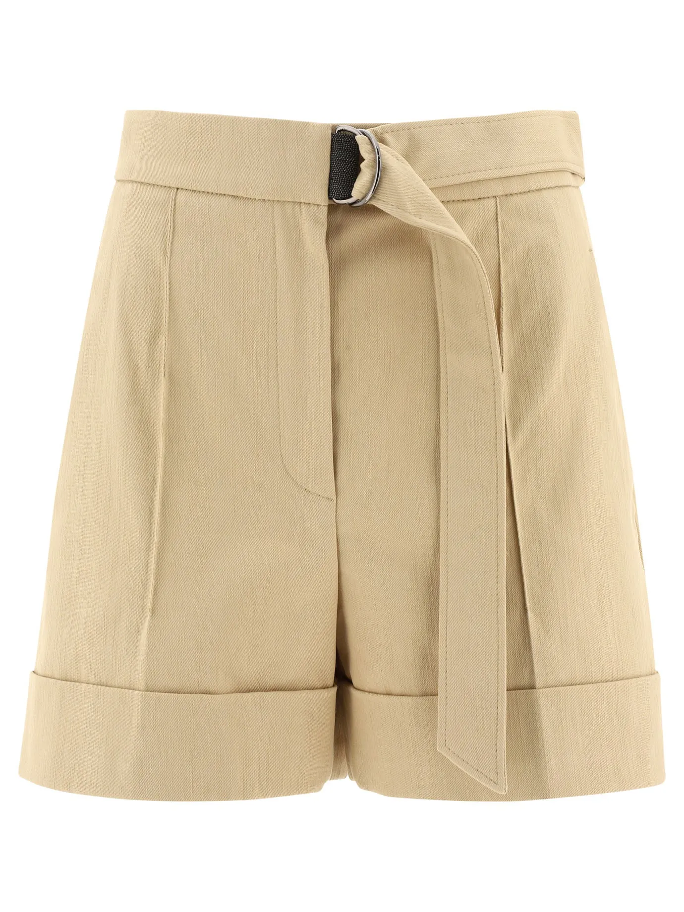 Brunello Cucinelli Belted Pleat Detail Shorts