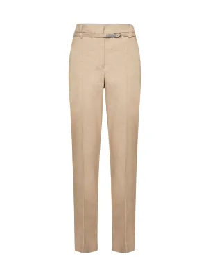 Brunello Cucinelli Belted Waist Slim Cut Trousers