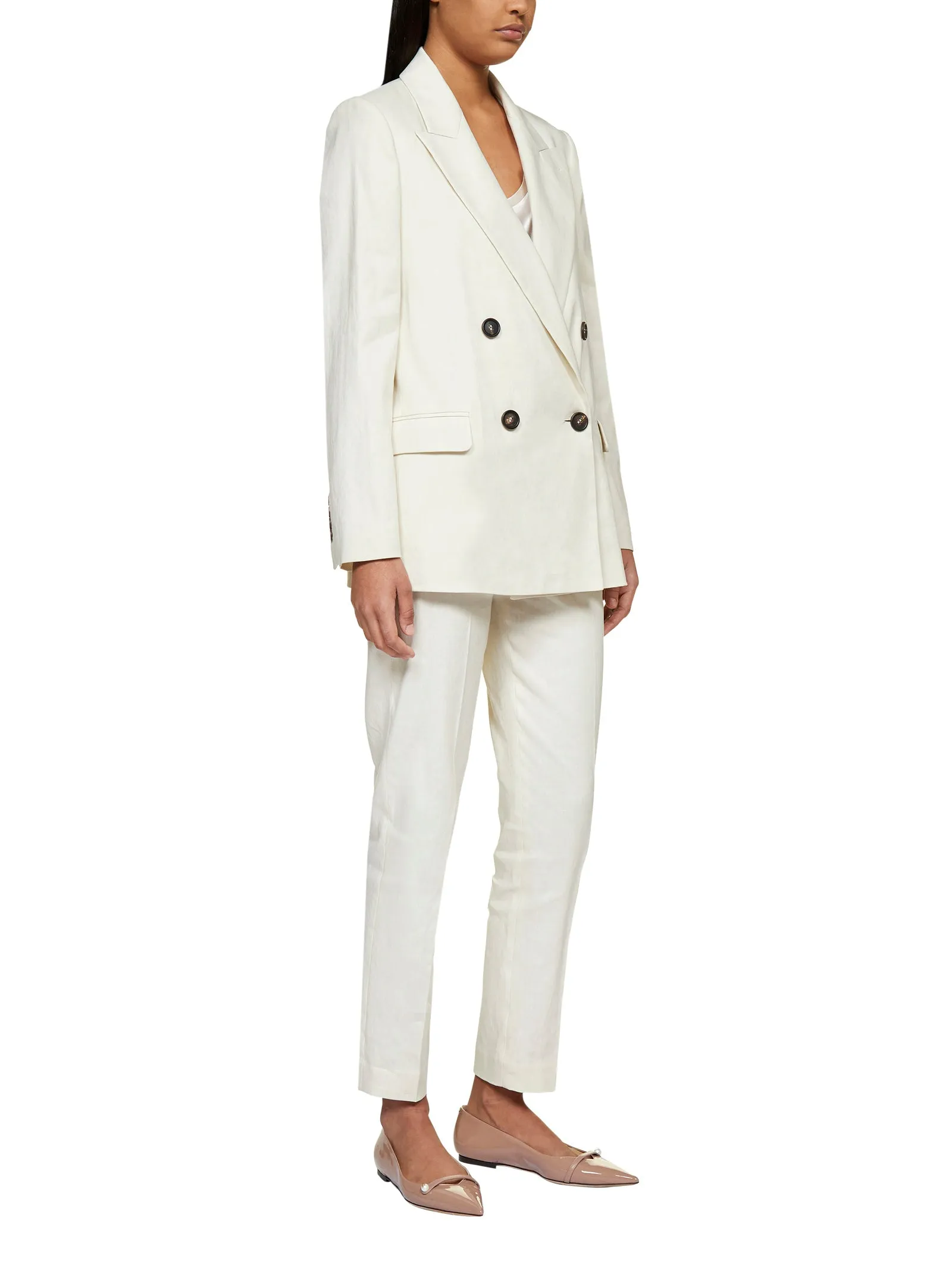 Brunello Cucinelli Belted Waist Slim Cut Trousers
