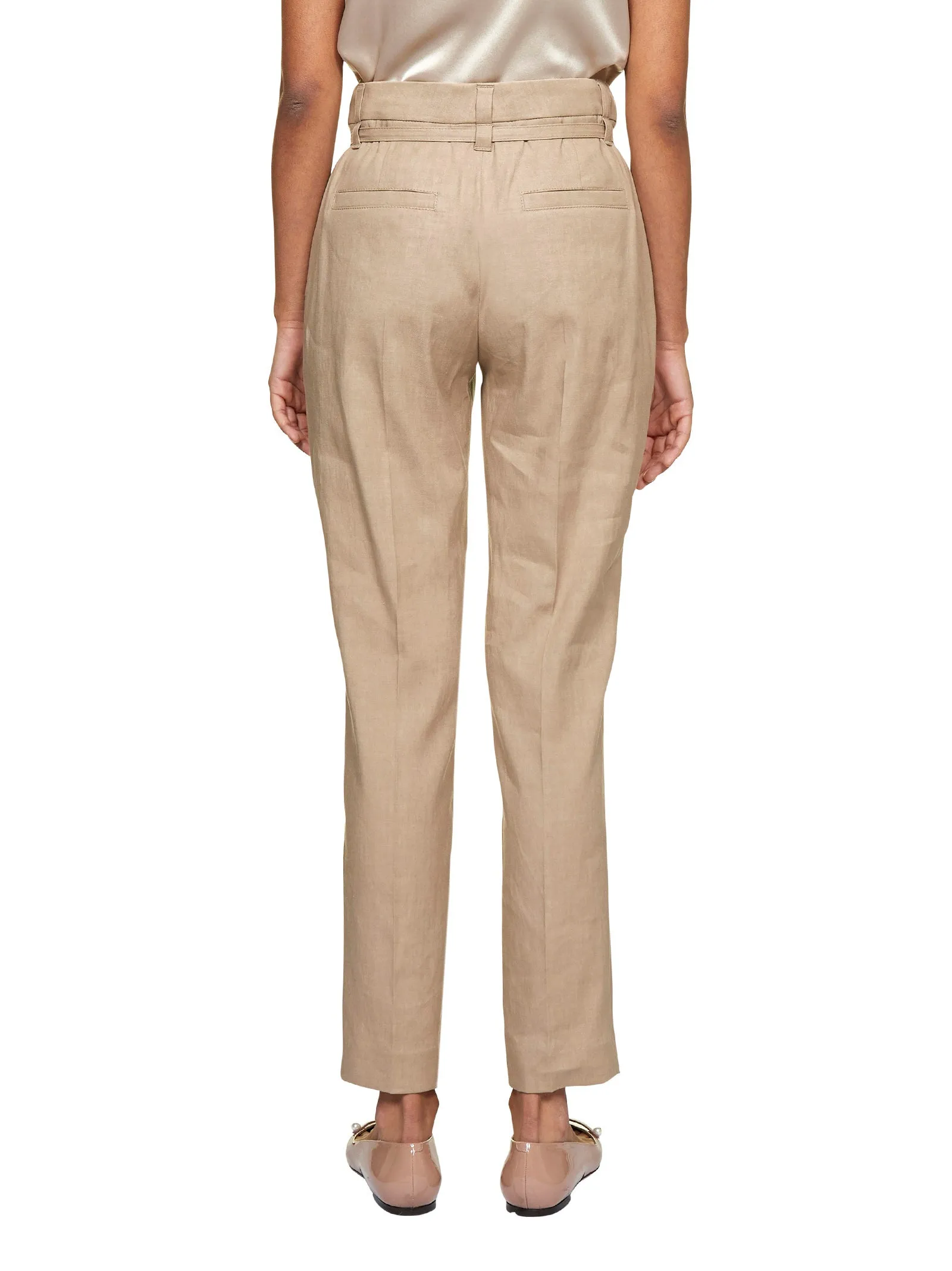 Brunello Cucinelli Belted Waist Slim Cut Trousers