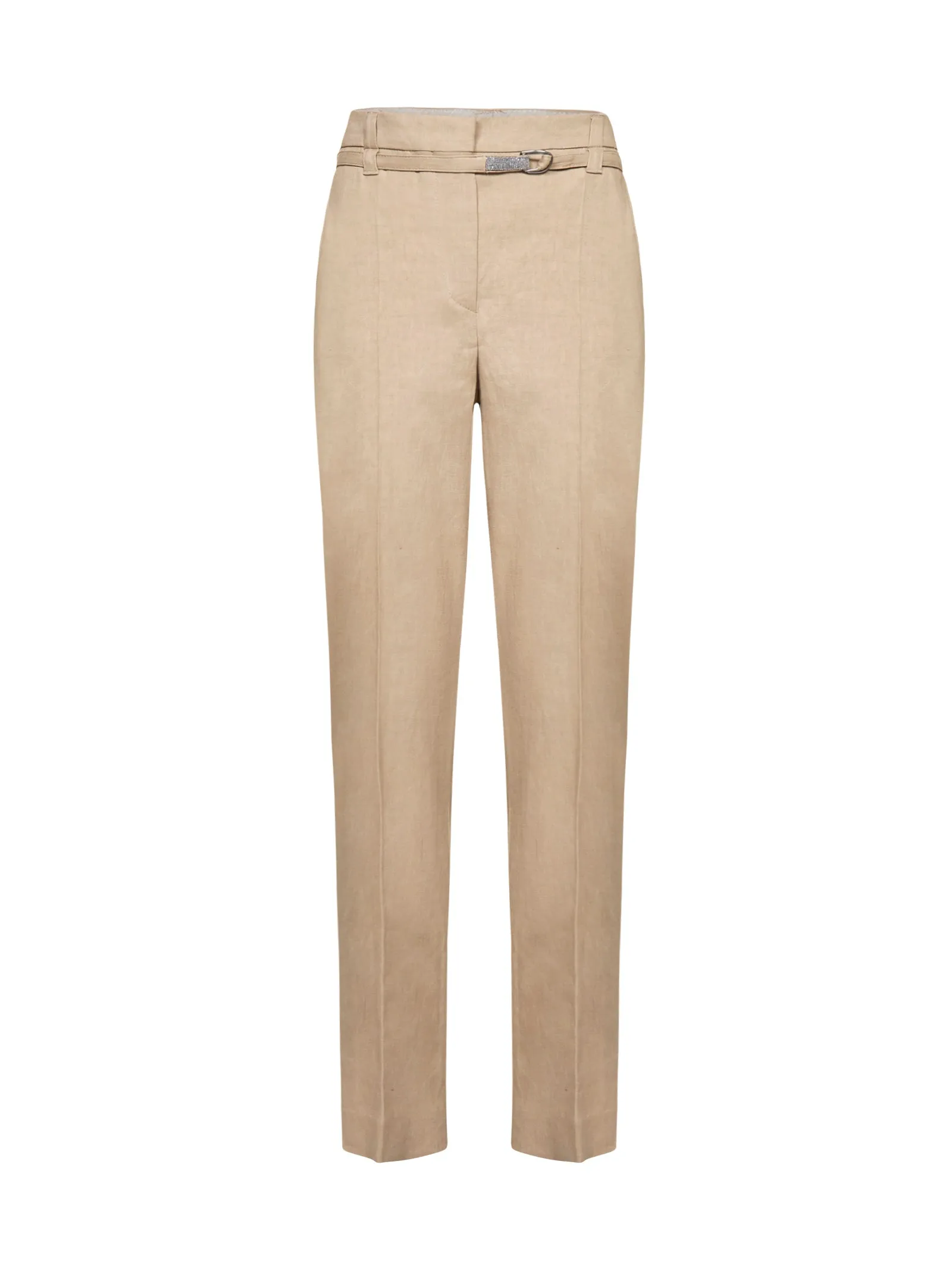 Brunello Cucinelli Belted Waist Slim Cut Trousers