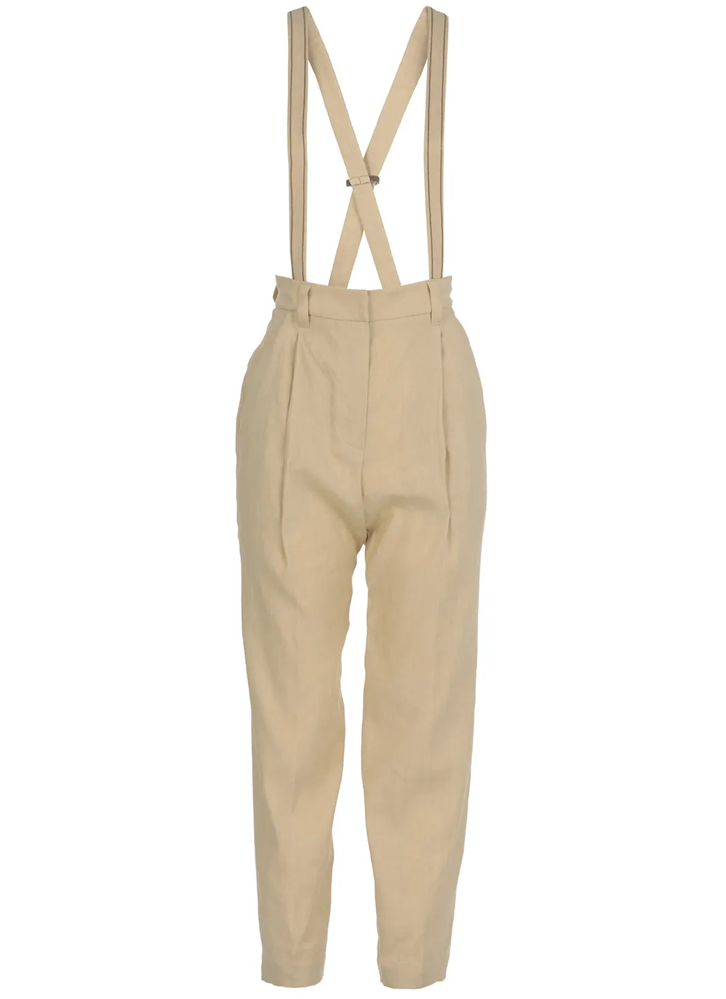 Brunello Cucinelli Mid-Rise Straight Leg Cropped Trousers