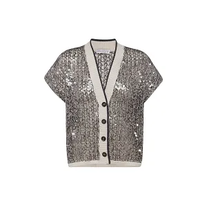Brunello Cucinelli Sequin Embellished Knit Cardigan
