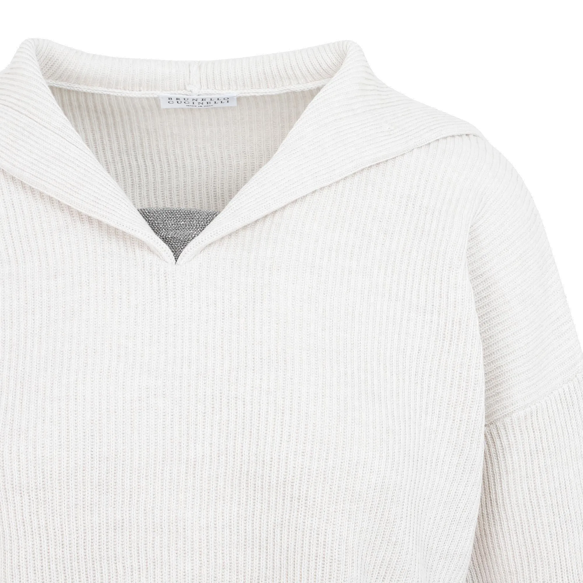 Brunello Cucinelli V-Neck Ribbed Knit Jumper