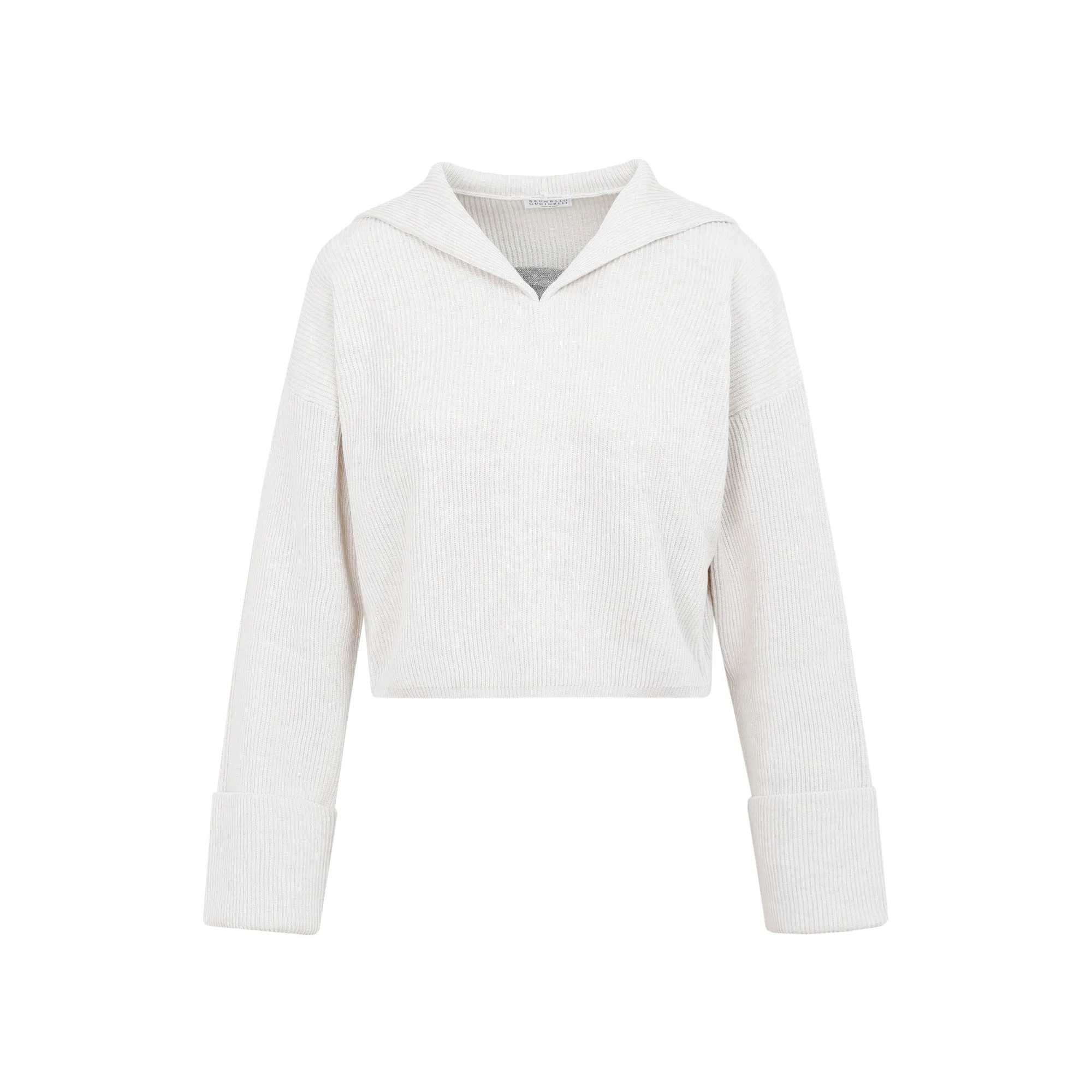 Brunello Cucinelli V-Neck Ribbed Knit Jumper