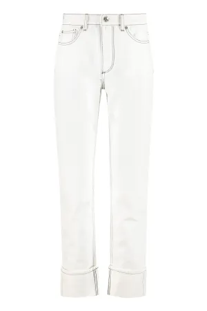 Burberry Contrast Stitch Straight Leg Jeans