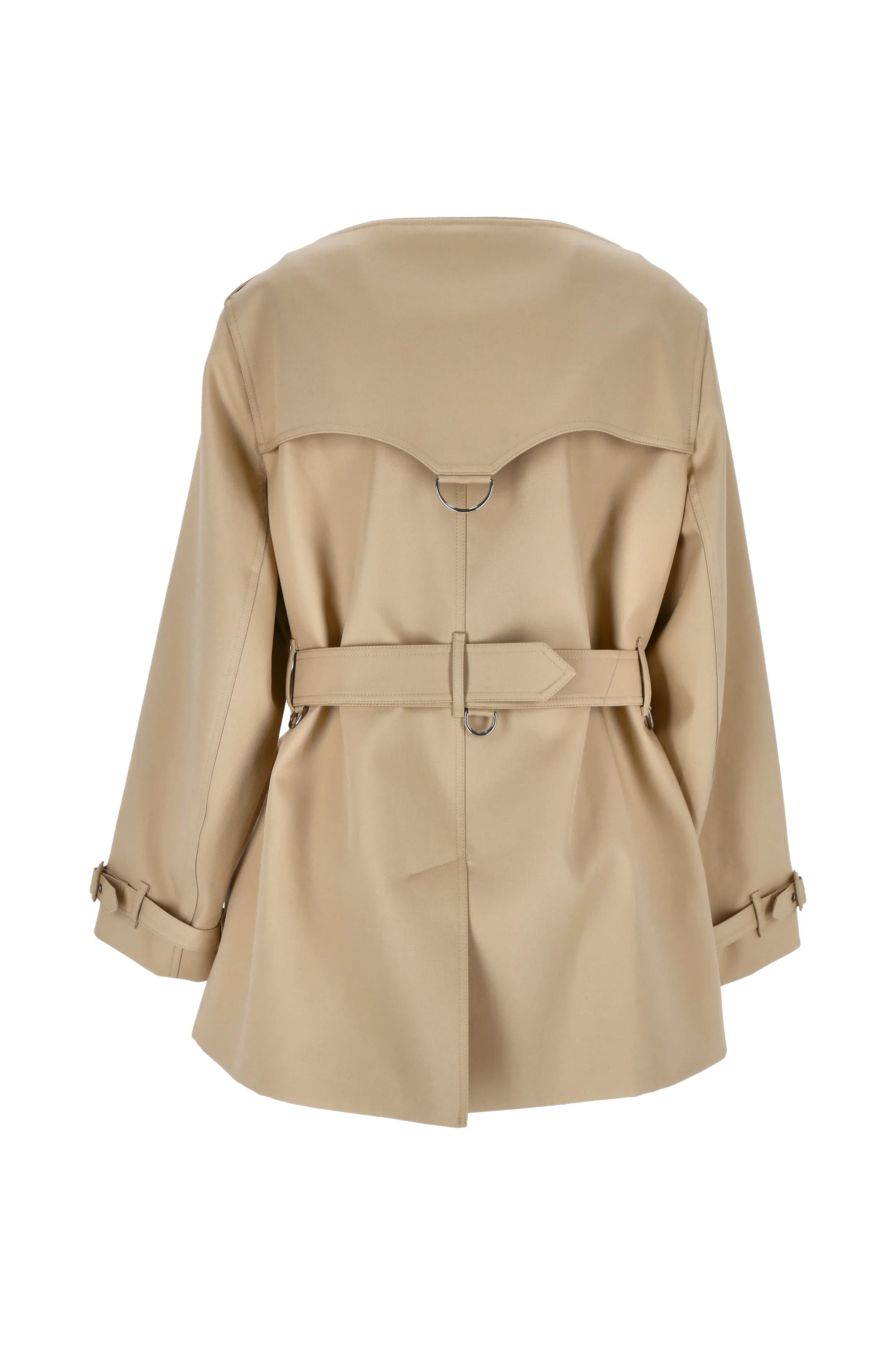 Burberry Cut Belted Trench Jacket