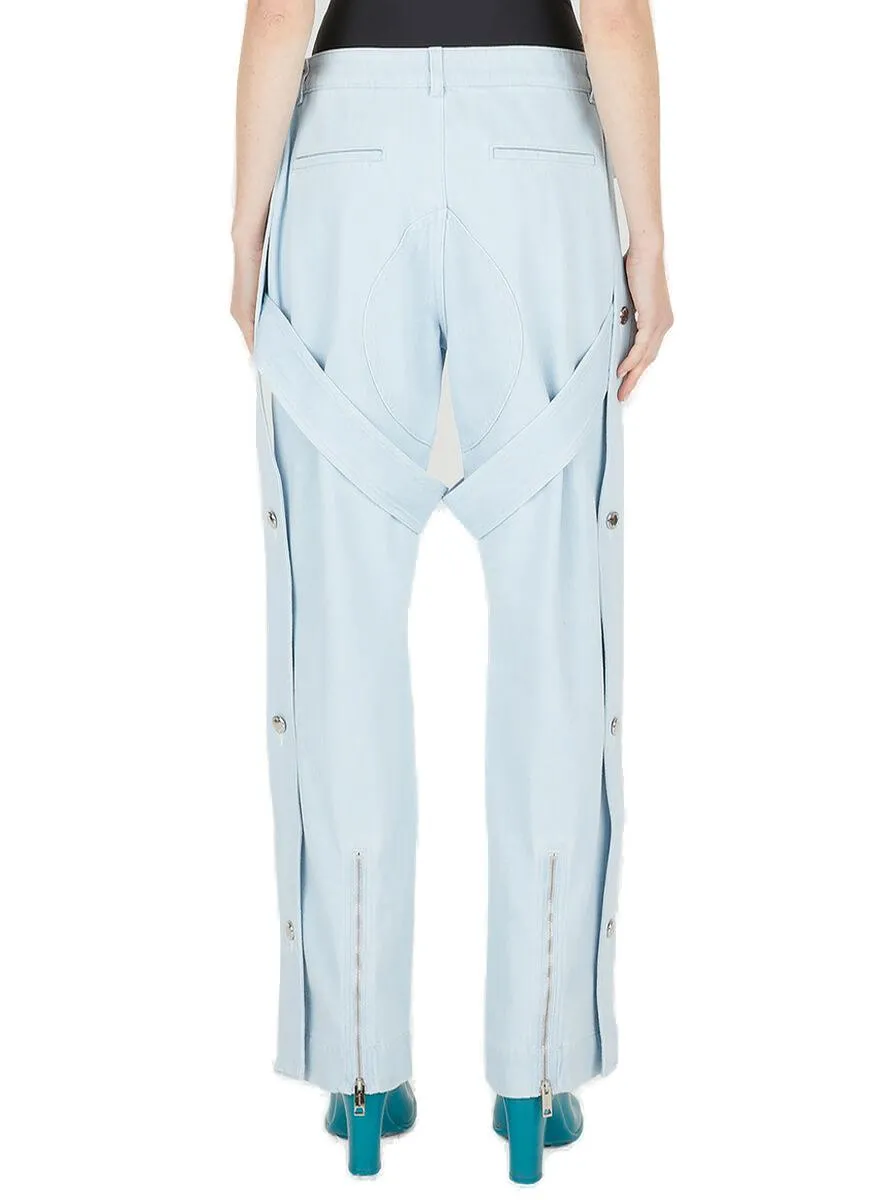 Burberry Detachable Strap Detail Denim Cargo Trousers