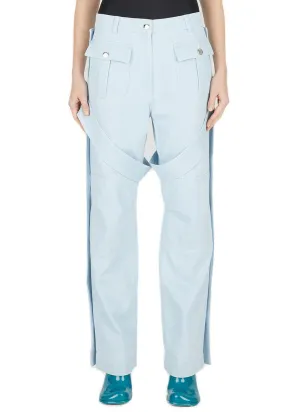 Burberry Detachable Strap Detail Denim Cargo Trousers