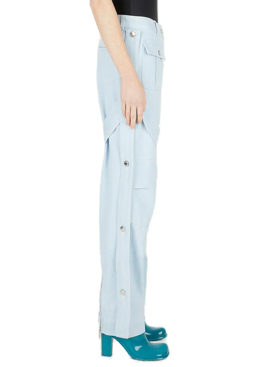 Burberry Detachable Strap Detail Denim Cargo Trousers