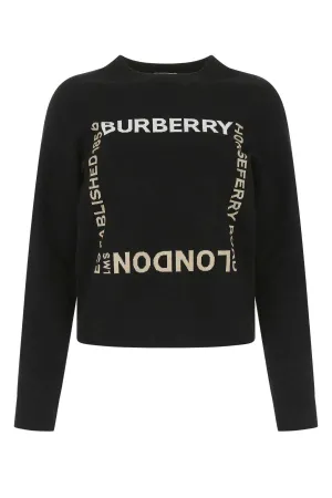 Burberry Logo Intarsia Knit Jumpers