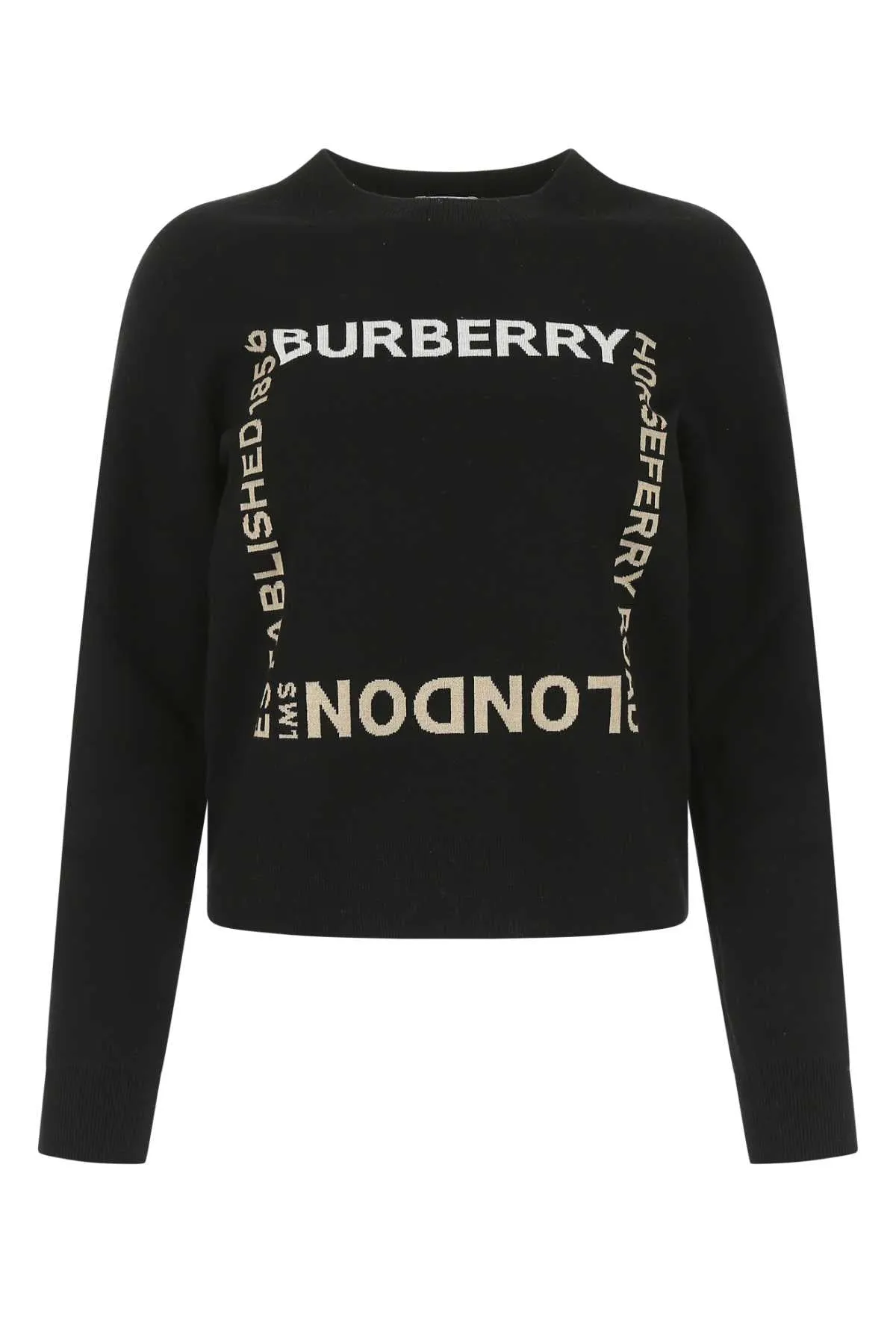 Burberry Logo Intarsia Knit Jumpers