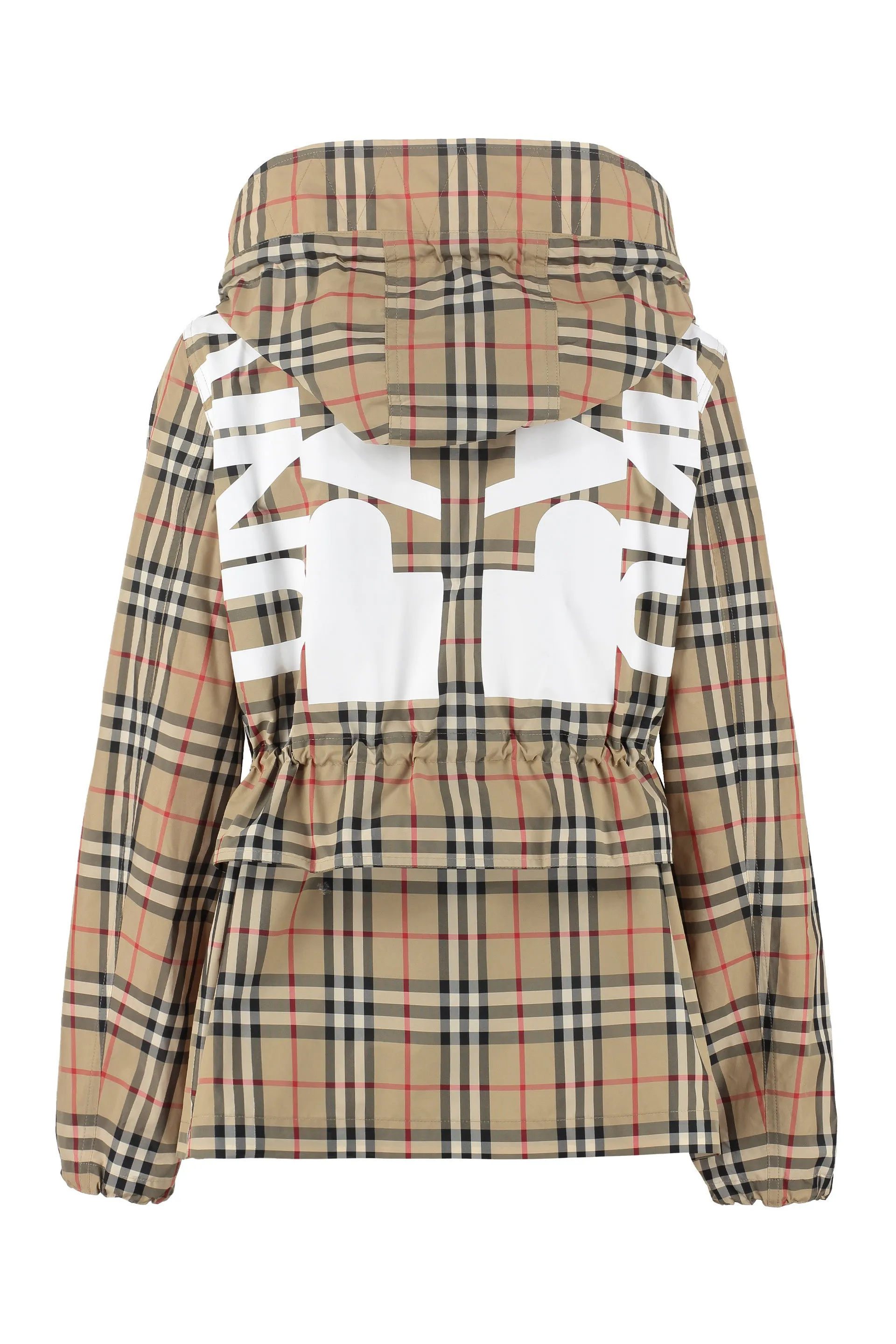 Burberry Tartan Logo Print Hooded Jacket