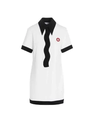 Casablanca Logo Patch Polo Dress