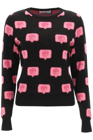 Chiara Ferragni Eyelike Motif Knit Jumper