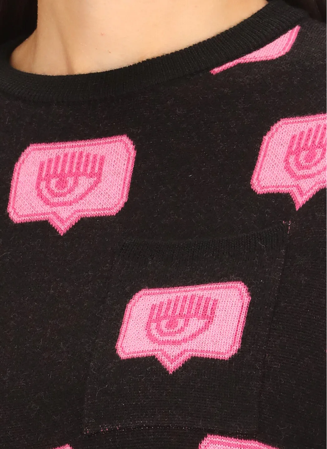 Chiara Ferragni Eyelike Motif Knit Jumper