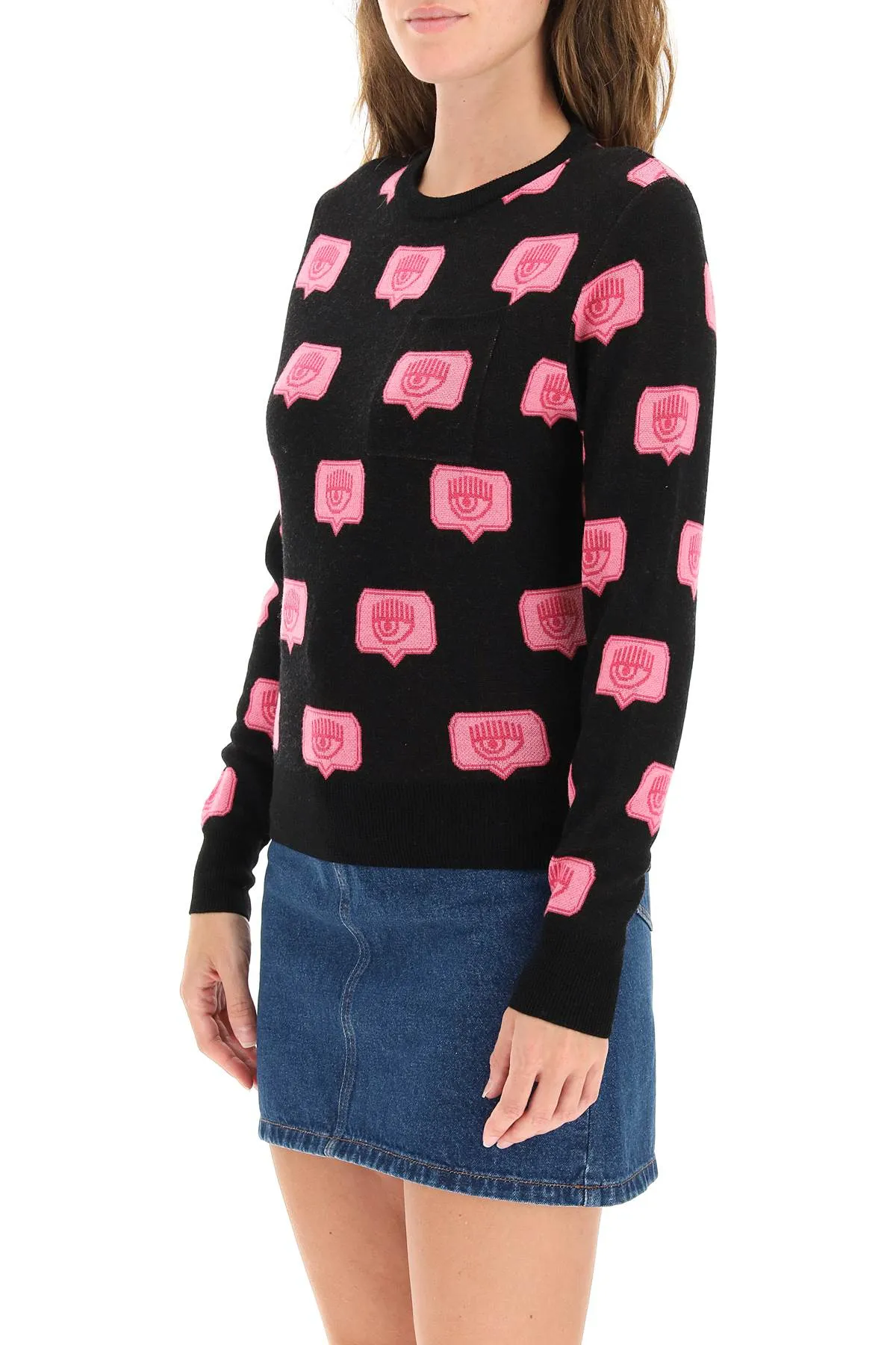 Chiara Ferragni Eyelike Motif Knit Jumper