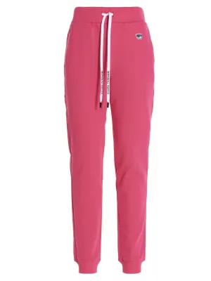 Chiara Ferragni Eyelike Patch Drawstring Track Pants