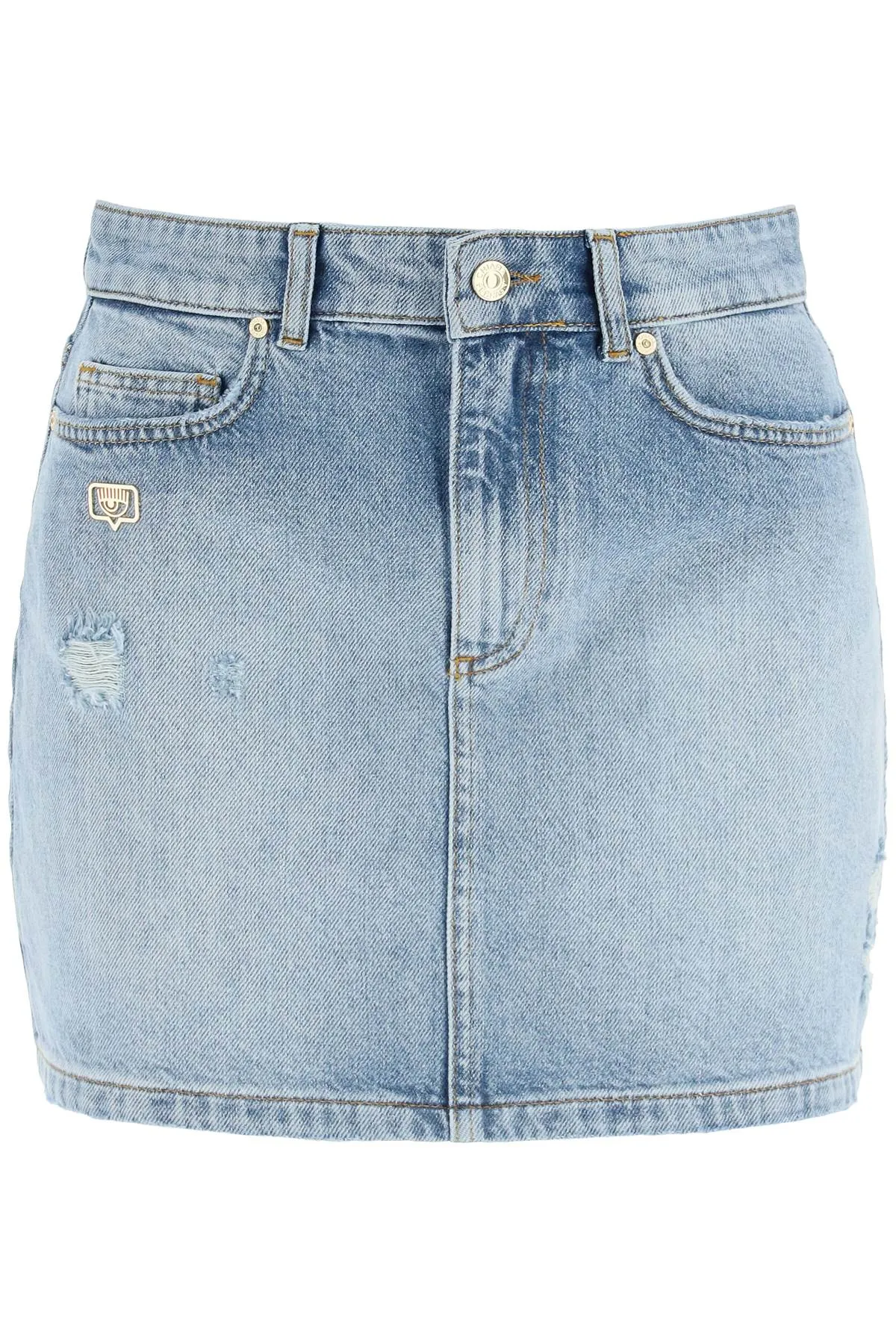 Chiara Ferragni High-Waist Denim Mini Skirt