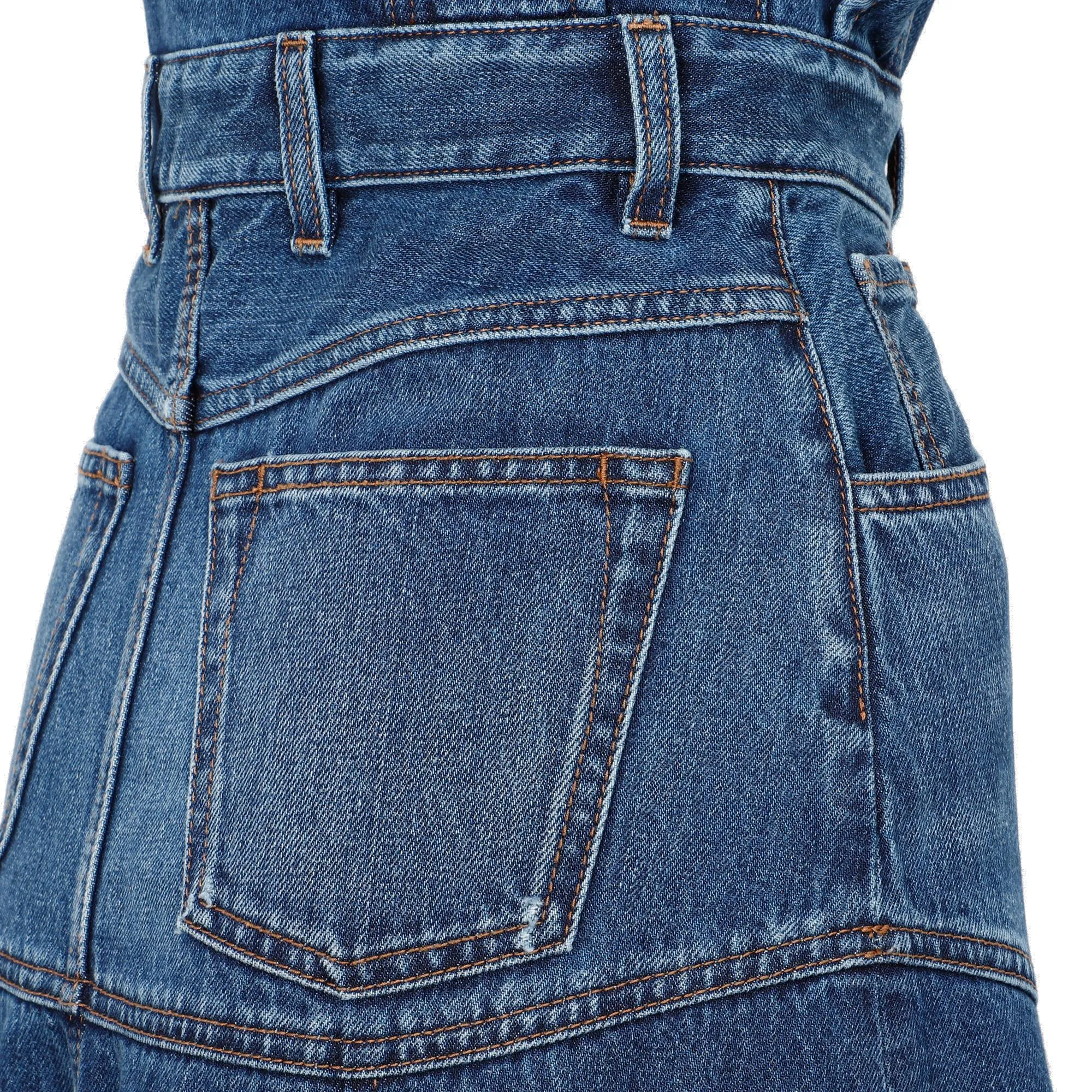 Chlo Ruffle-Sleeved Denim Dress