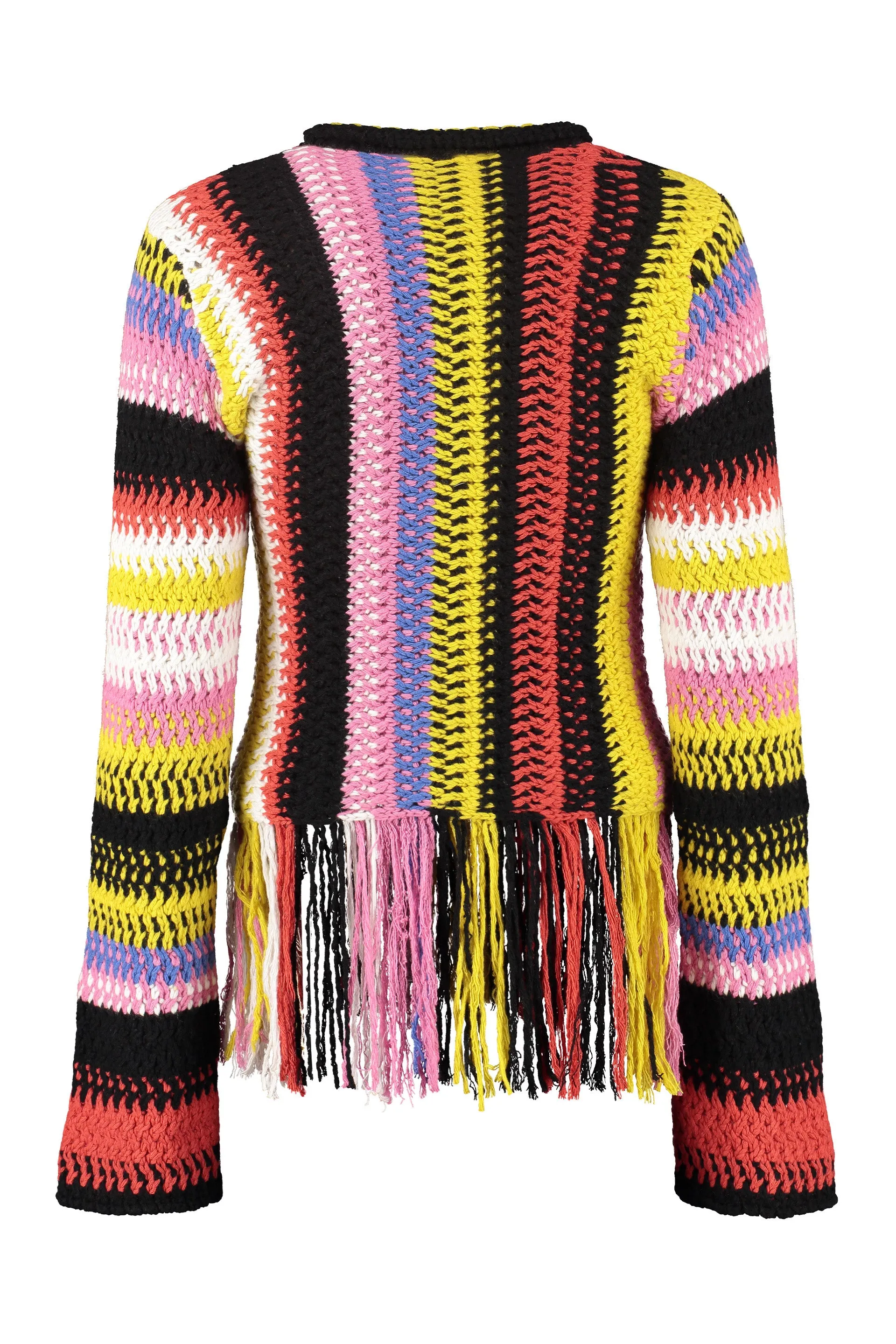Chlo Striped Tassel Detailed Knit Jumper
