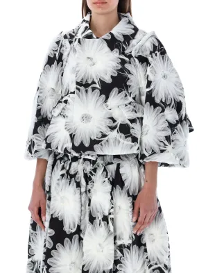 Comme des Garons All-Over Mesh Flower Asymmetric Jacket