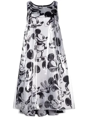 Comme des Garons All-Over Motif Printed Sleeveless Midi Dress