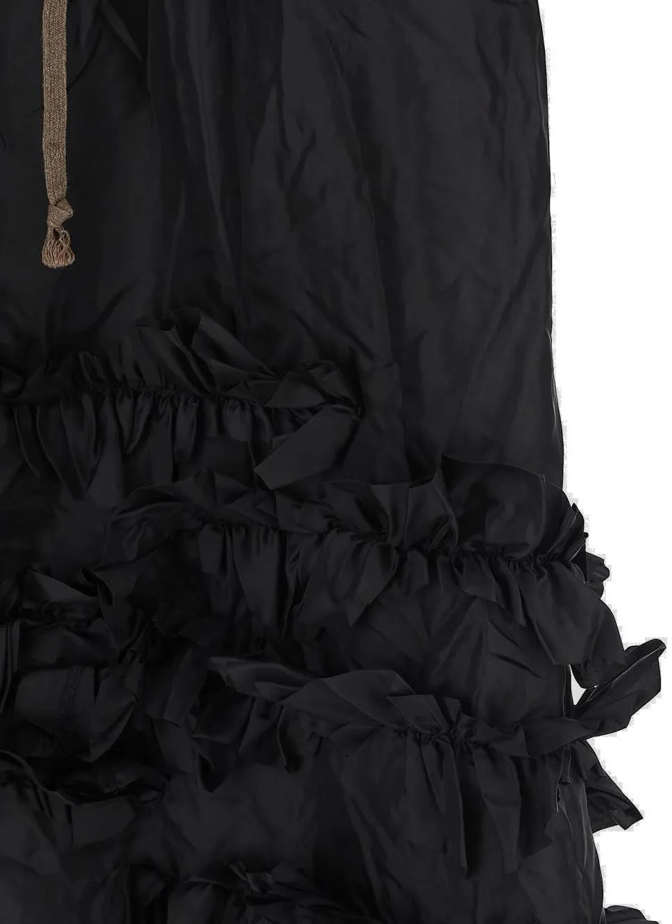 Comme des Garons Comme des Garons Ruffled-Hem Midi Skirt