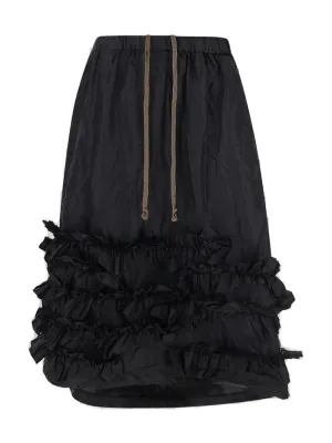 Comme des Garons Comme des Garons Ruffled-Hem Midi Skirt