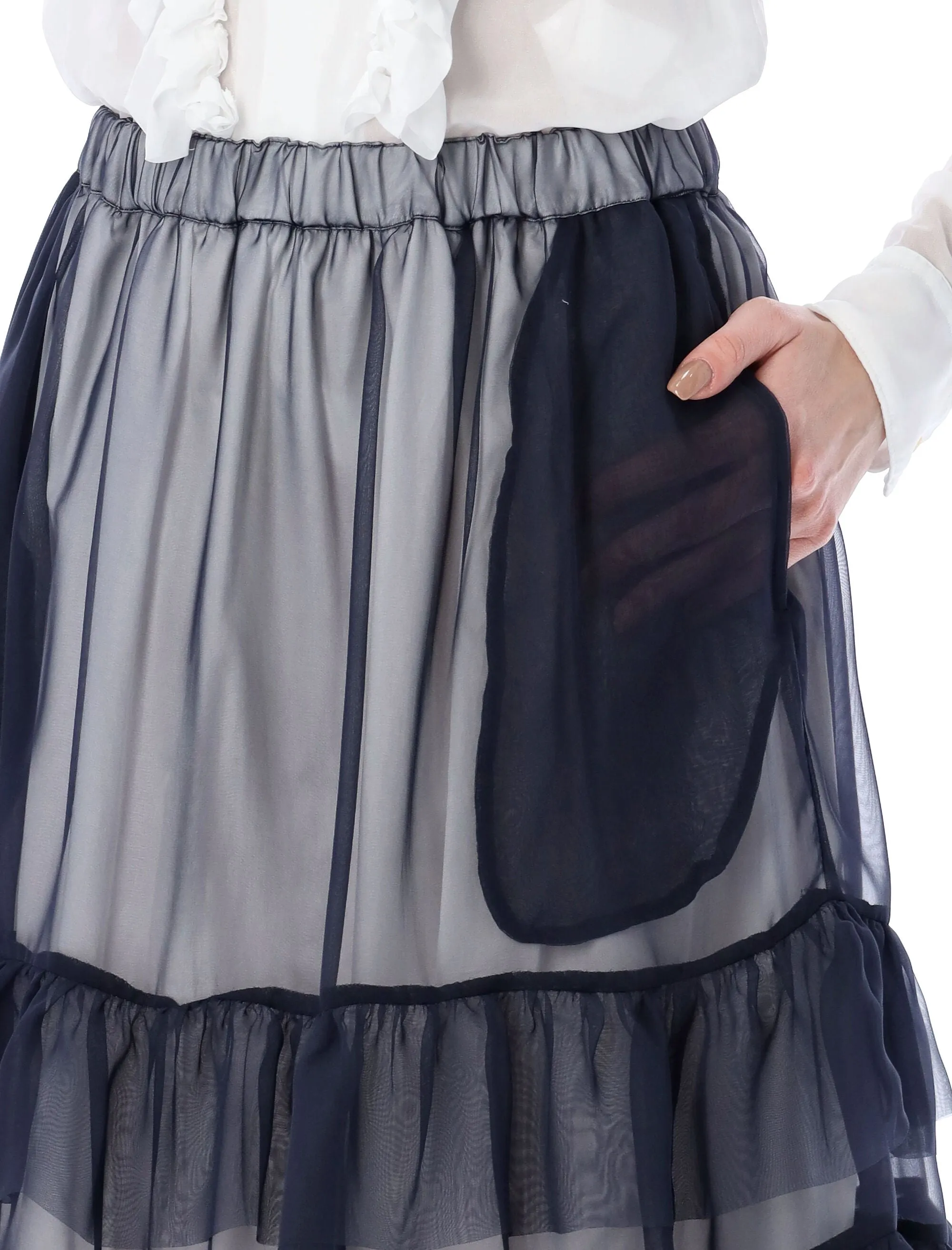 Comme des Garons Girl High Waist Midi Skirt