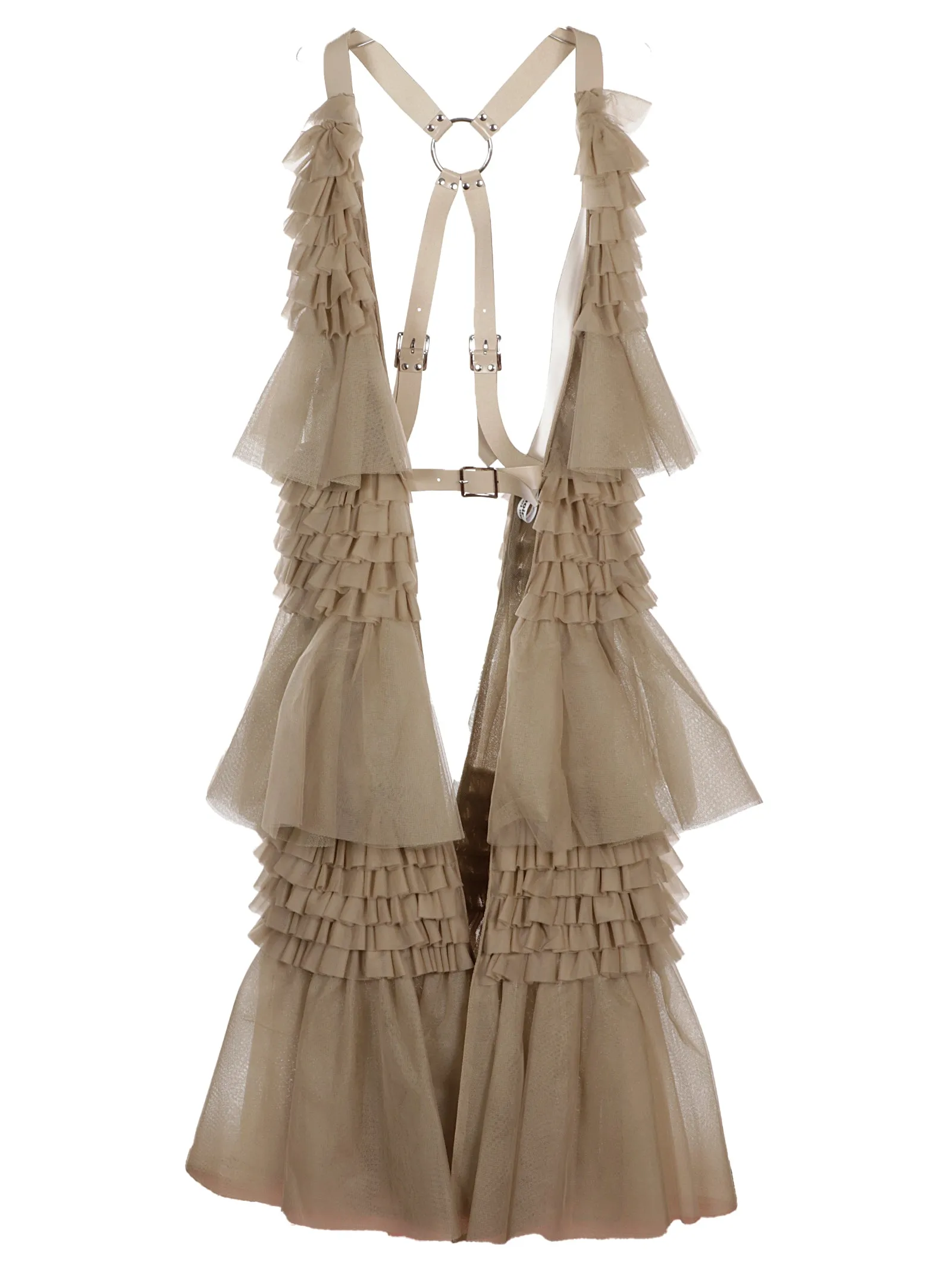 Comme Des Garons Noir Kei Ninomiya Ruffled Tulle Sleeveless Top