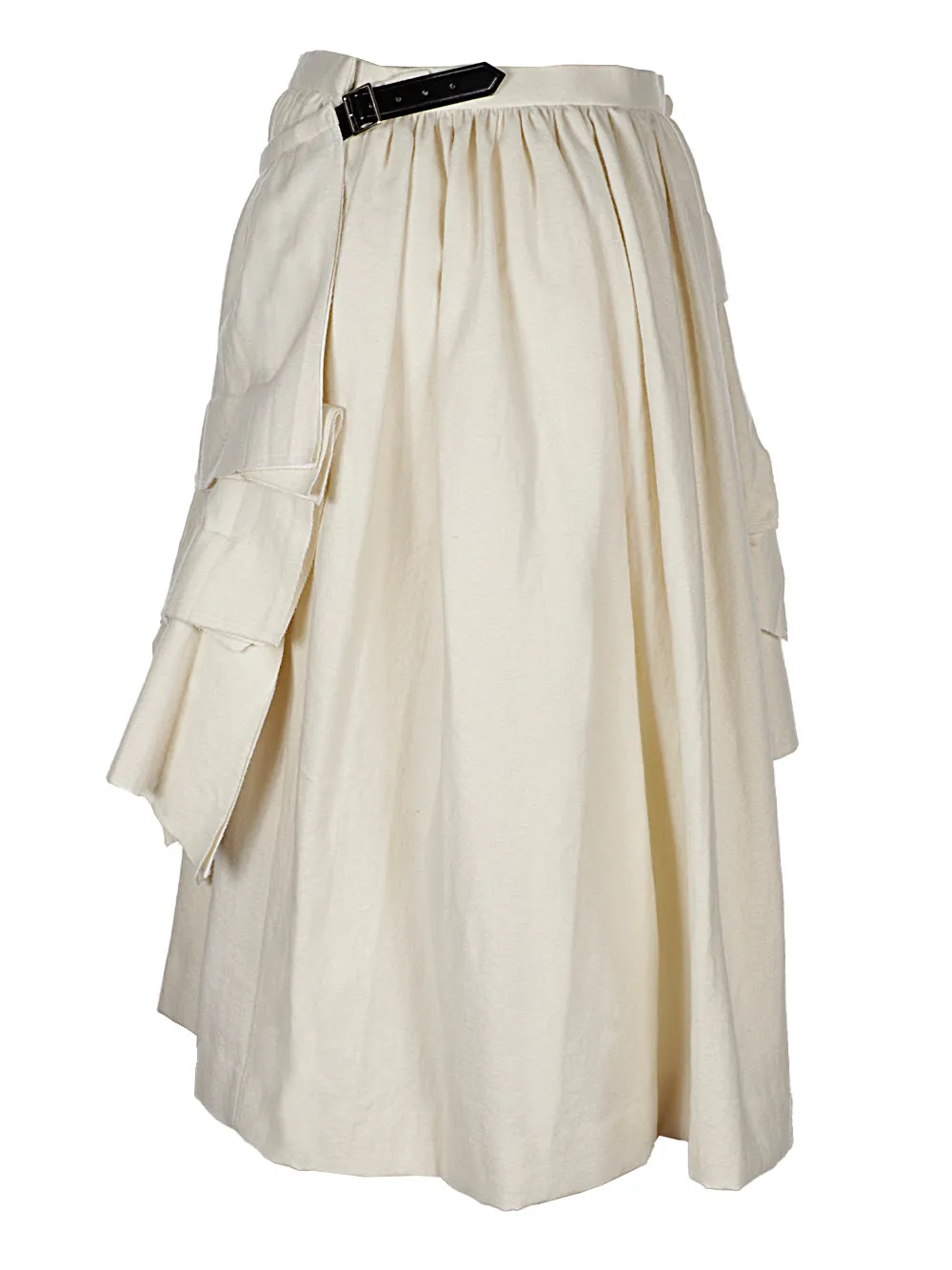 Comme des Garons Ruffle-Trim Midi Skirt
