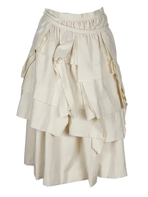 Comme des Garons Ruffle-Trim Midi Skirt