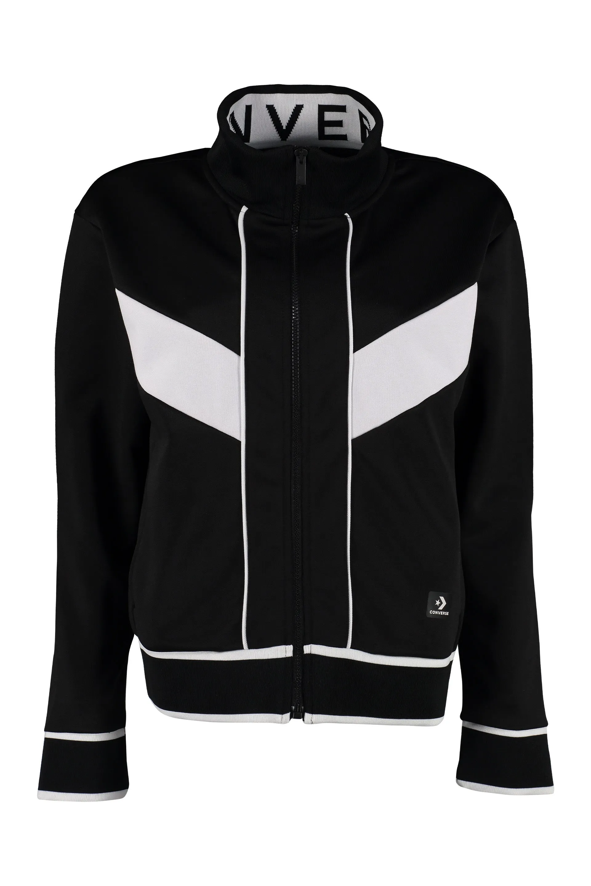 Converse Contrast Trim Zipped Jacket