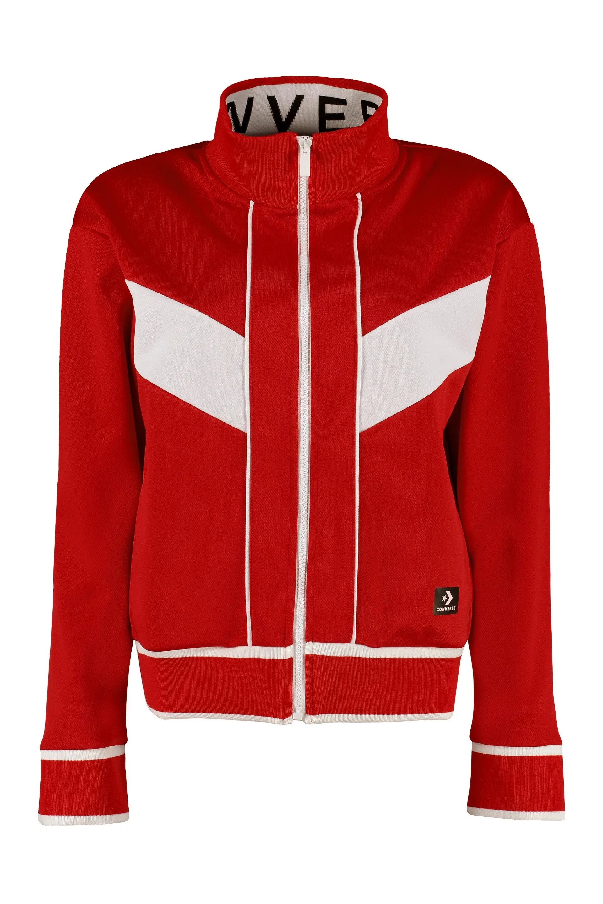 Converse Contrast Trim Zipped Jacket