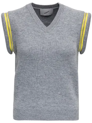 Coperni V-Neck Ribbed Top
