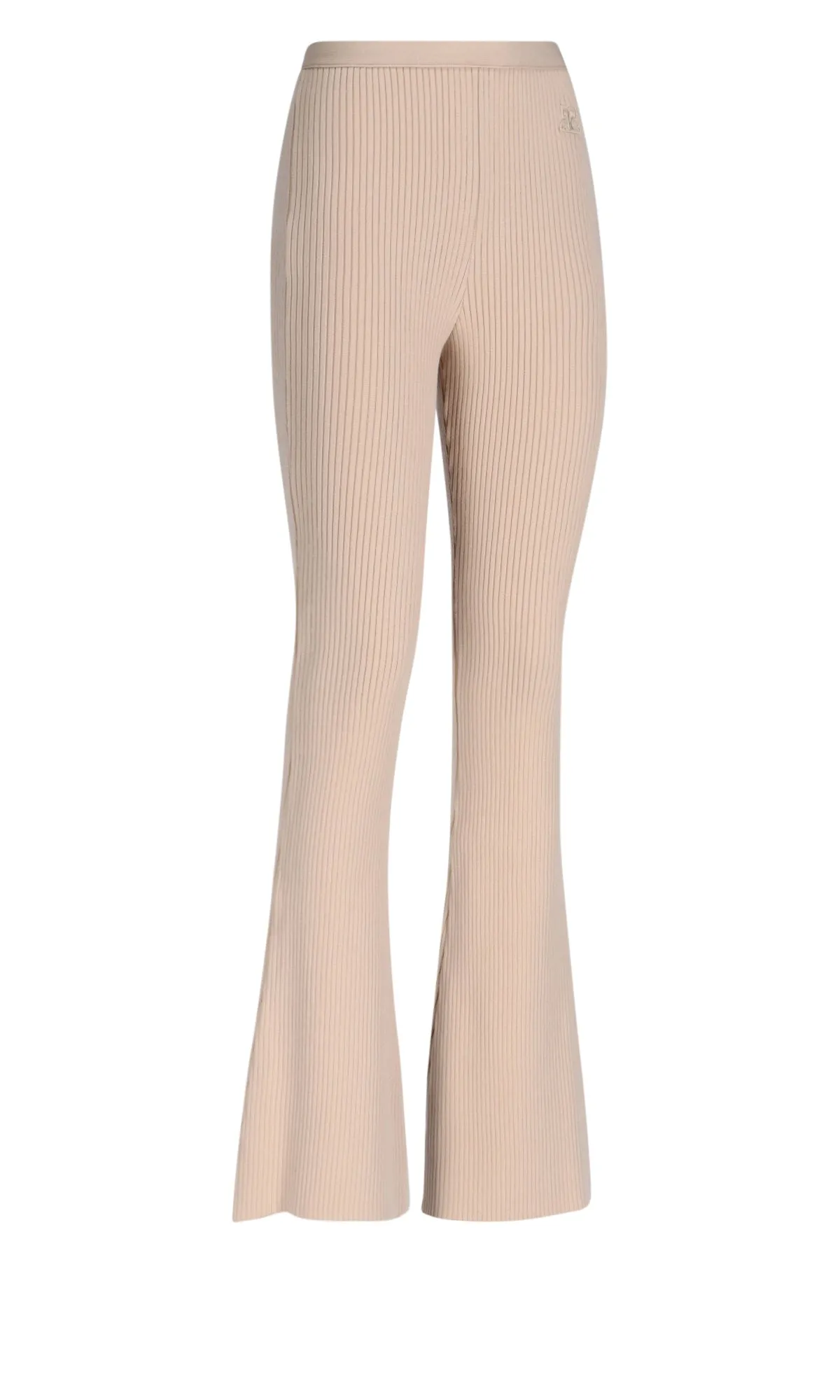 Courrges Logo Detailed Flared Trousers