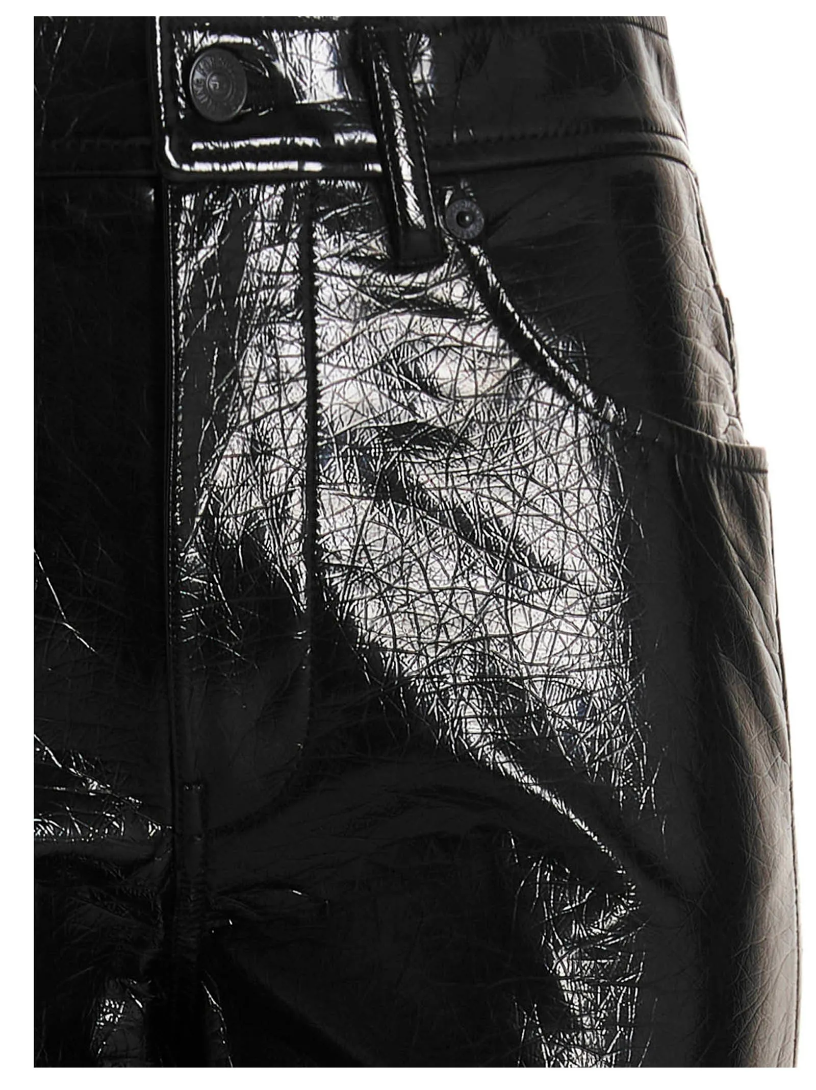 Diesel P-Arcy Crinkled Straight Leg Pants