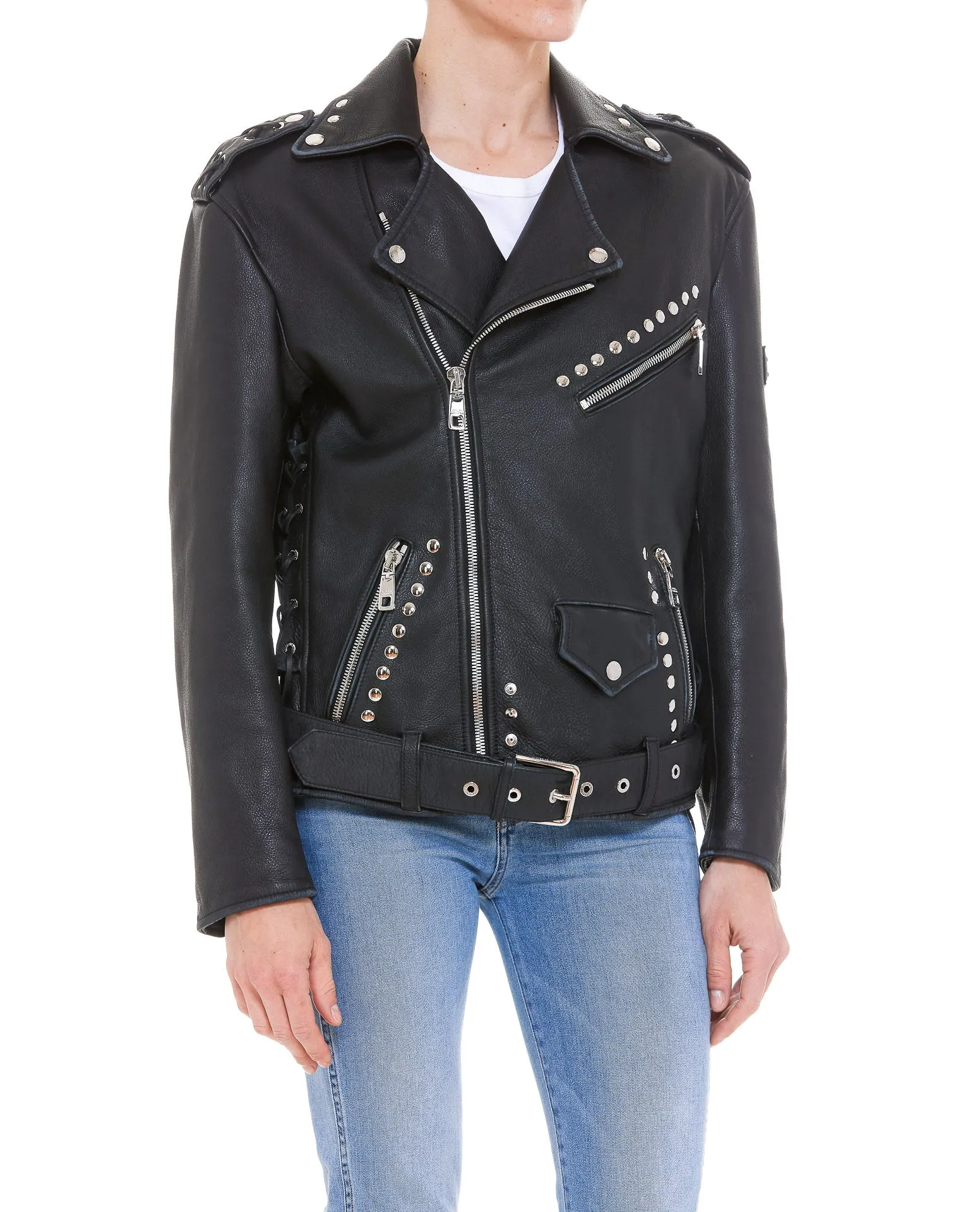 Dolce & Gabbana Belted Biker Jacket